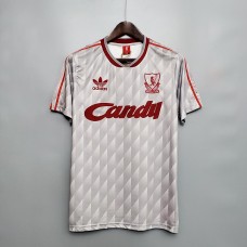 Liverpool 89/91 Away Grey Soccer Jersey